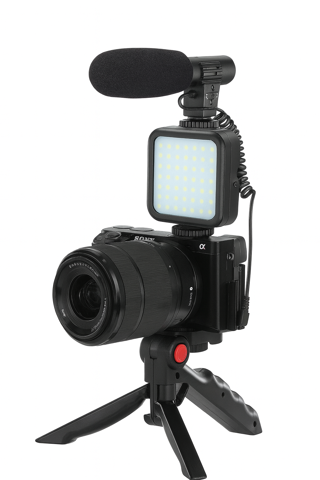 Micrófono con LED y Soporte Ajustable – Sonido Profesional con Estilo
