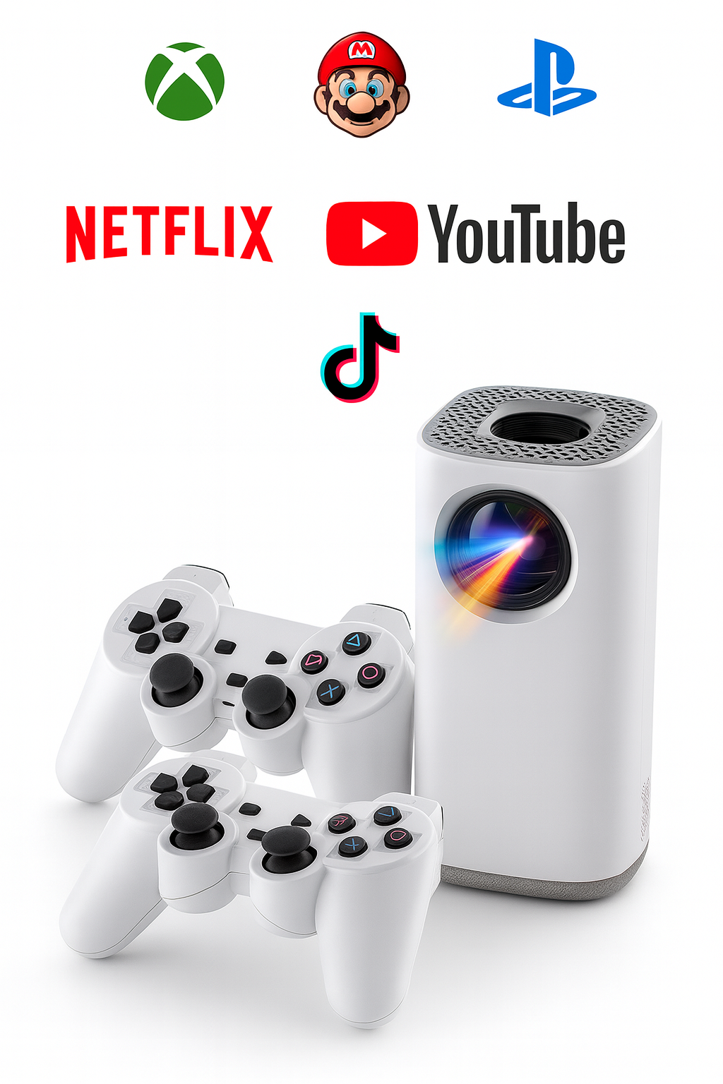 CONEKTA HD Play: Tu cine y consola todo en uno con apps y 2 mandos