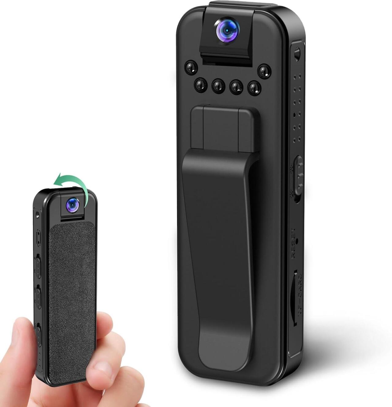 Mini Cámara Corporal HKFUG HD 1080P – Seguridad, discreción y control en la palma de tu mano