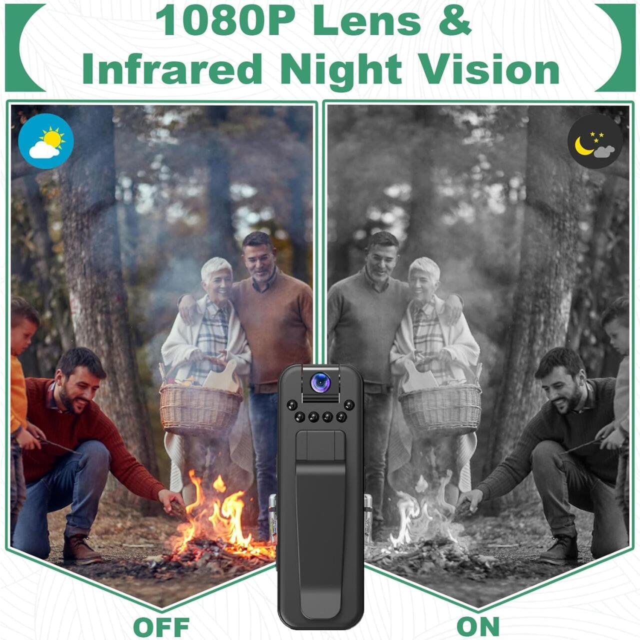 Mini Cámara Corporal HKFUG HD 1080P – Seguridad, discreción y control en la palma de tu mano