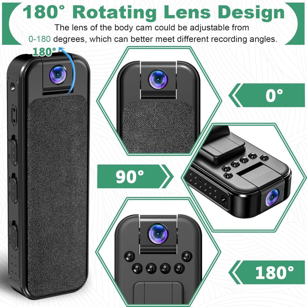 Mini Cámara Corporal HKFUG HD 1080P – Seguridad, discreción y control en la palma de tu mano