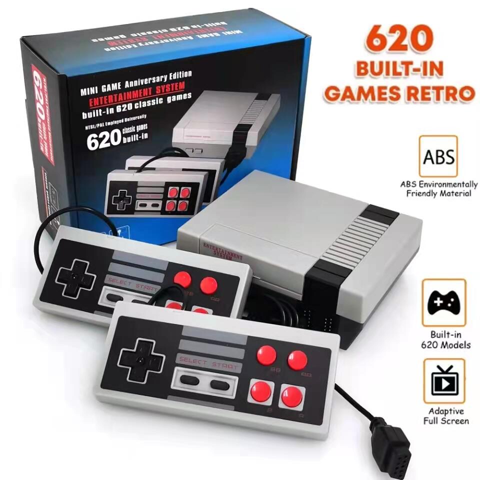Consola Retro 8 Bits con 620 Juegos Clásicos + 2 Mandos – Diversión al Instante en Pantalla Grande