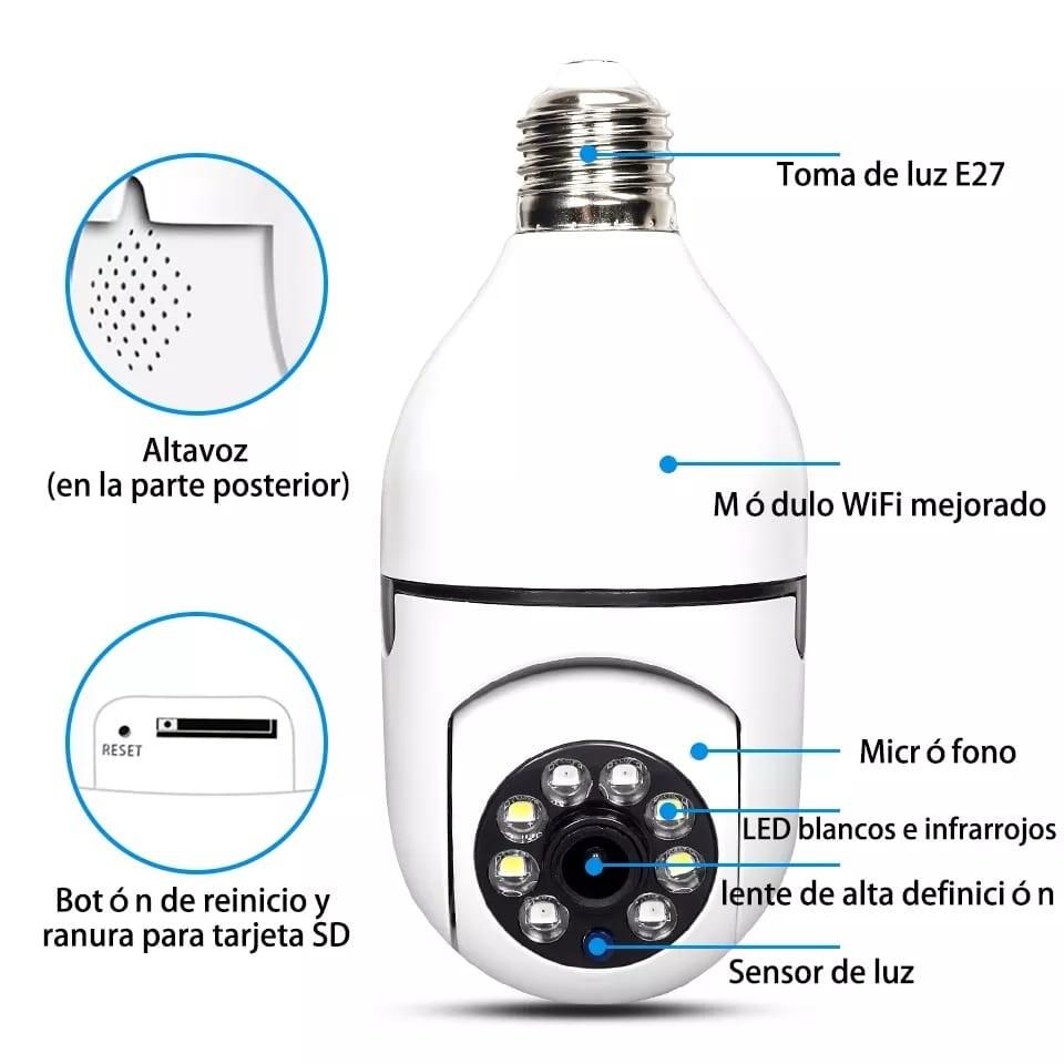 Cámara Bombilla 360° – Seguridad que no se nota, pero se siente